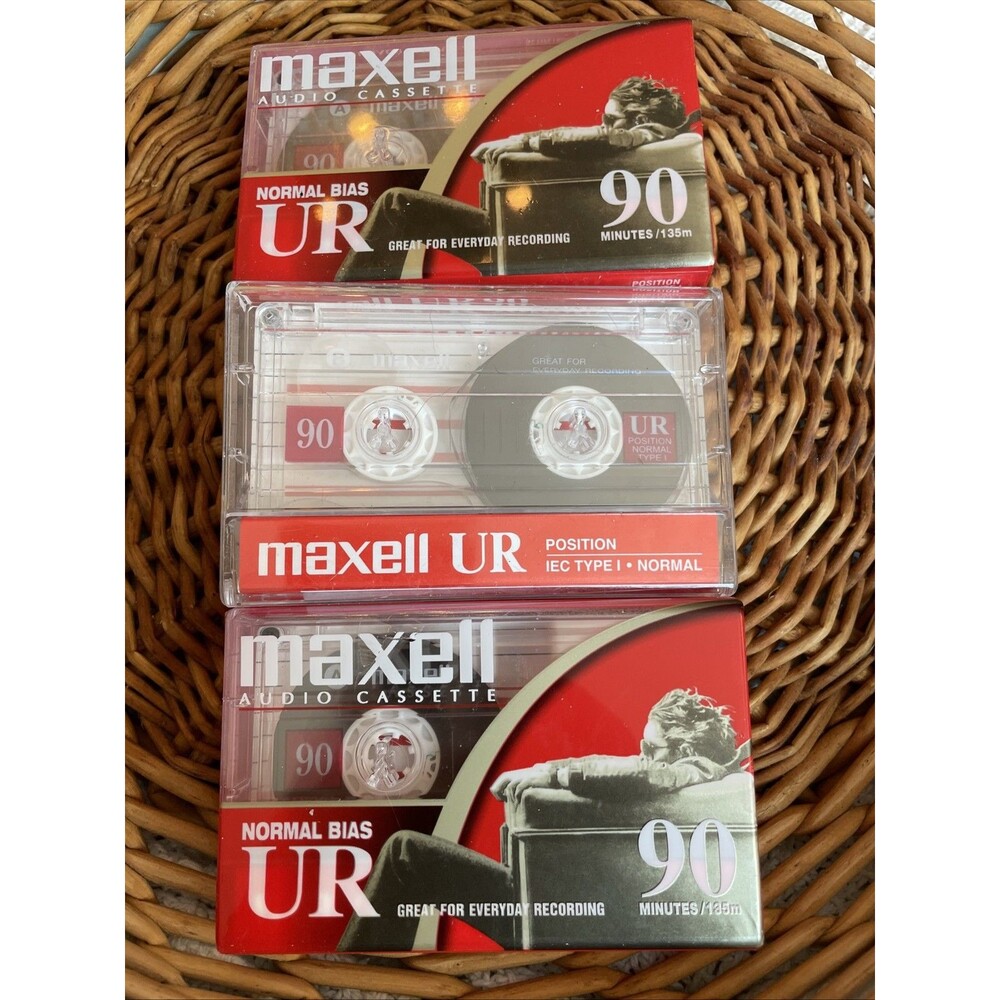 Maxell UR 90 Blank Audio Cassette Tape Type 1 Normal Bias 2 Sealed
